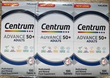 Image of Centrum Advance 50 Plus Multivitamin Tablets (3 Packs of 100 Tablets)