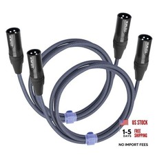 6FT 3Pin Audio Cable,3 Pin Male to Male Microphone Cable 6feet XLR Male to Male