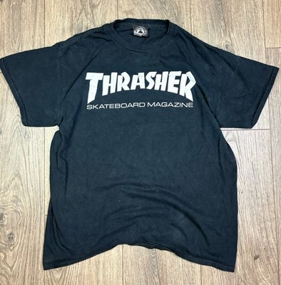 Thrasher Skateboard Magazine Black Cotton Short Sleeve T-Shirt Size M