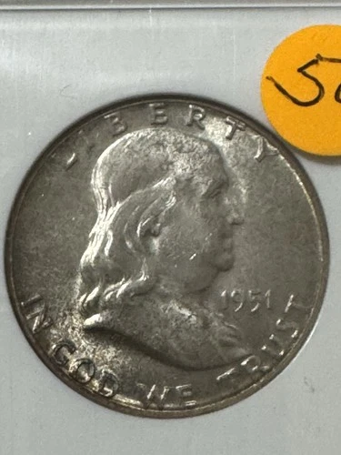 1951 Franklin Half Dollar, NGC MS64, Free shipping