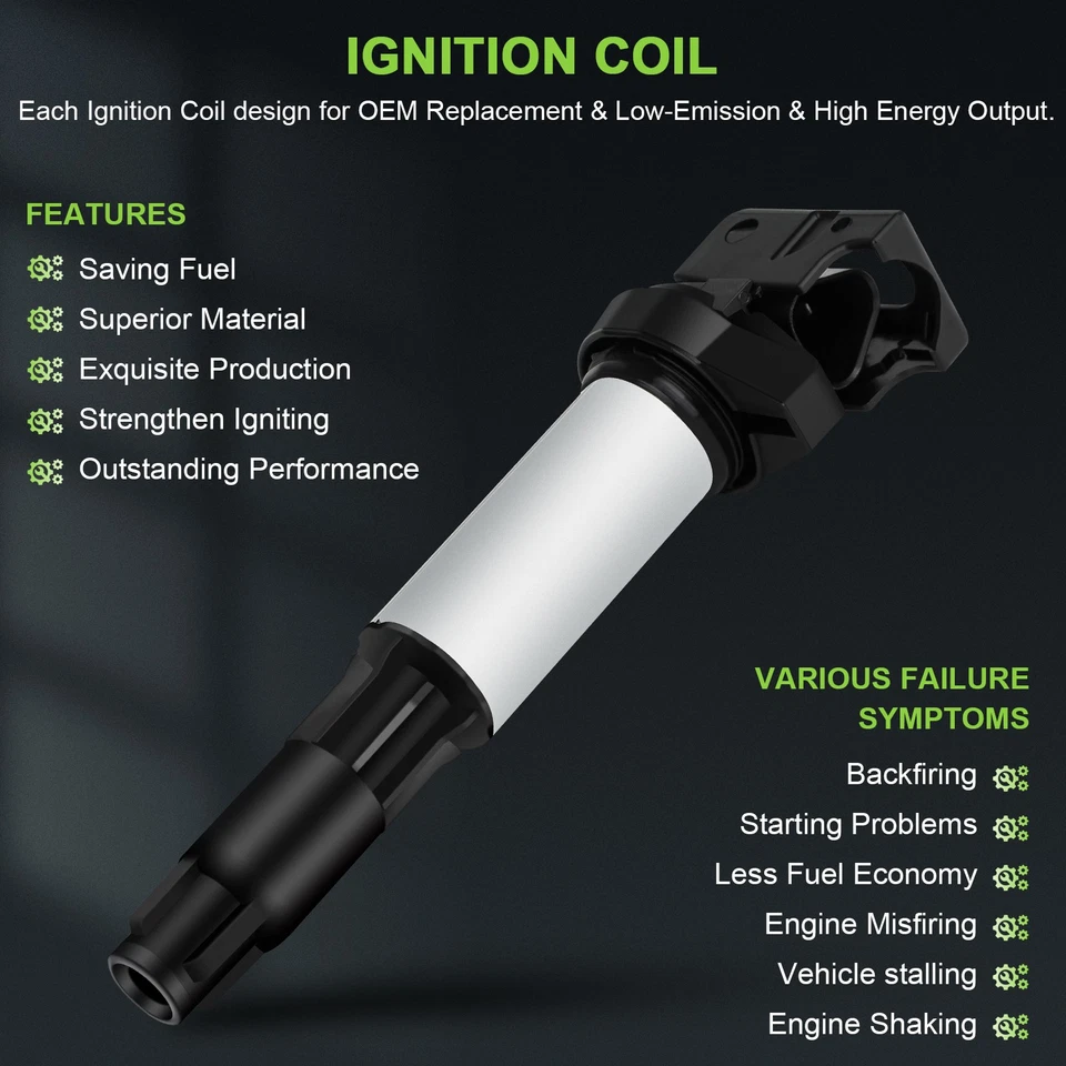 8 For 2002-2005 BMW 745i 4.4L V8 Ignition Coil & Spark Plug - Image 4 of 4