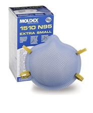 MOLDEX 1500 Series 1510 N95 Respirator  Surgical Mask, XS, 2030 Expiry - 20/Box