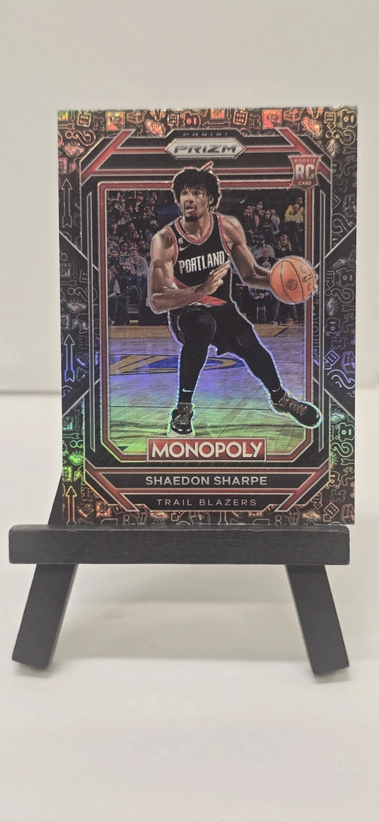 2022-23 Panini Prizm Monopoly - Shaedon Sharpe #74 Monopoly Black Prizm (RC)