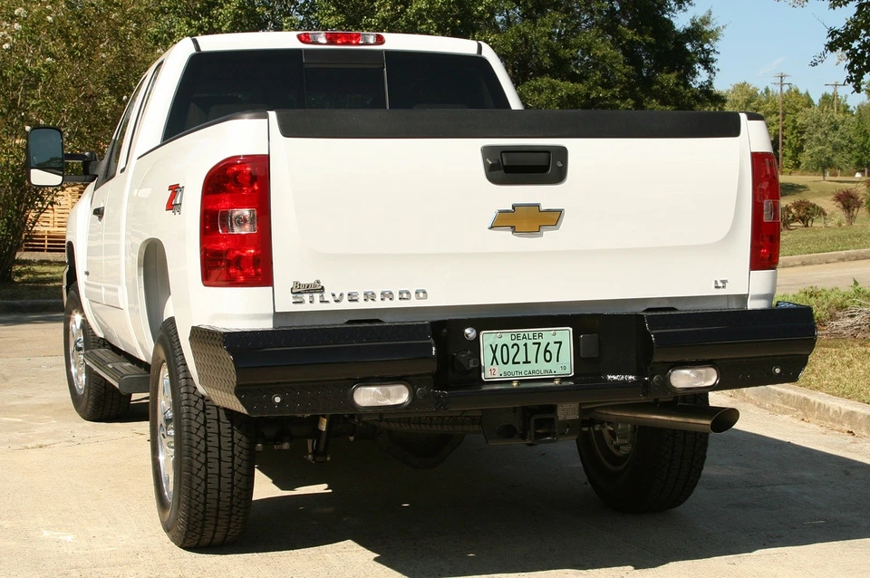Fab Fours CH08-T1450-1 Black Steel Ranch Rear Bumper — 第 4/4 张图片