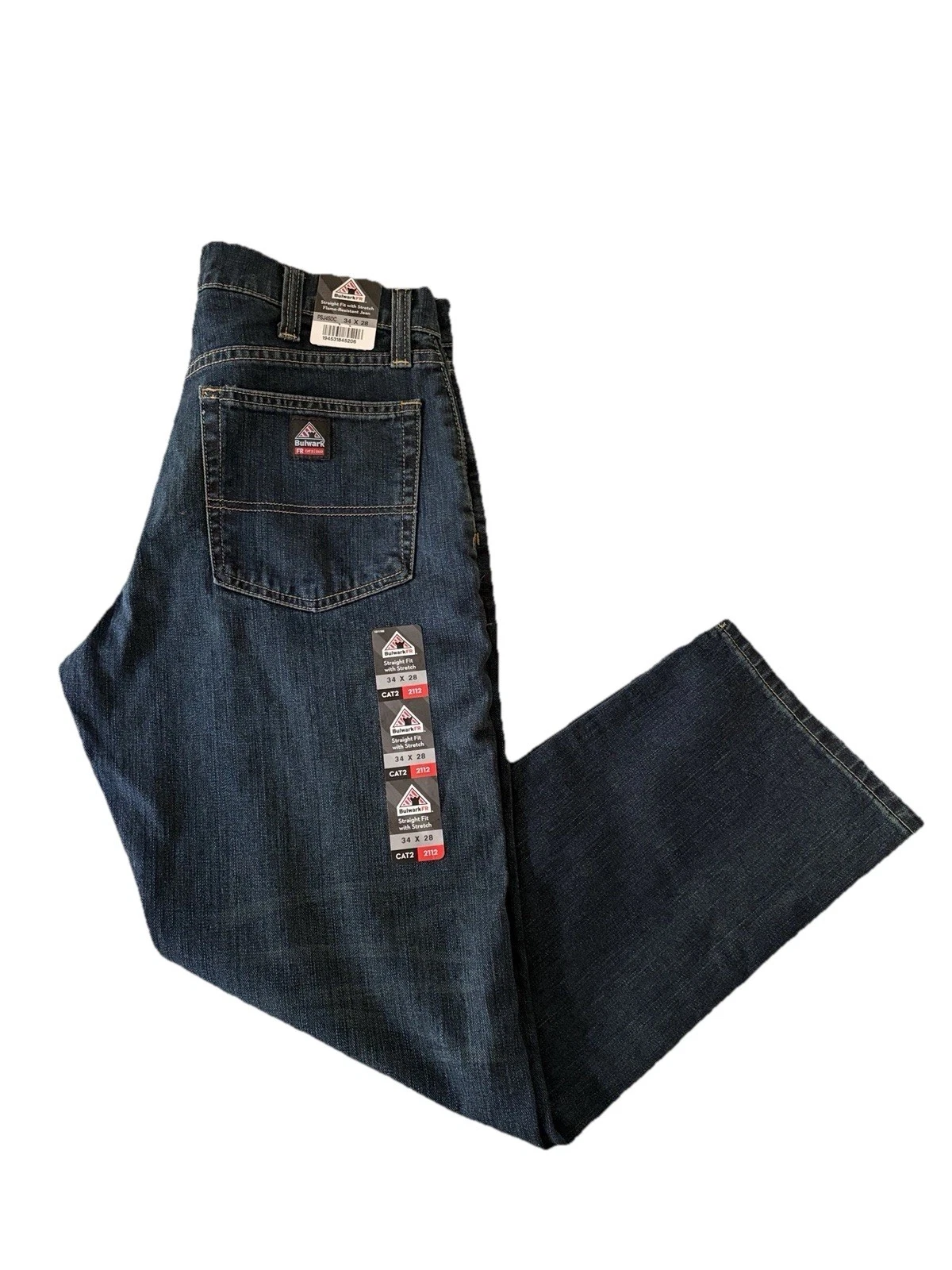 34x28 Bulwark FR Straight Fit Jeans with Stretch Flame-resistant Denim Men's image 1