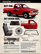 1988 Toyota Standard Bed Truck Print Ad Wall Art Decor Ephemera