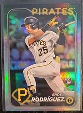 Endy Rodriguez 2024 Topps Chrome Refractor #3 Rookie Pirates RC 