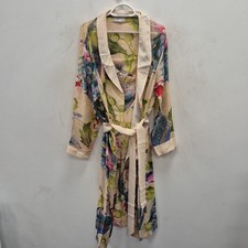 One Hundred Stars Peacock Poppies Long Duster Coat Kimono Robe Gown One Size
