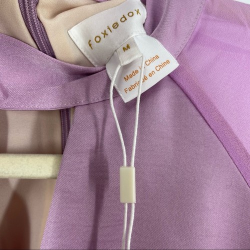 Foxiedox Front Split Halter Neck Dress Orchid Purple Women’s Size Medium NWT - Picture 5 of 13