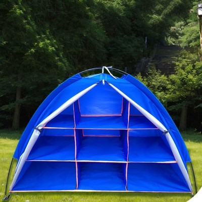 Geräumiges Outdoor-Aufbewahrungszelt mit 9 Ablagen für einfache Campingnutzung