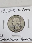 1952 D Washington Quarter VG+/F Condition 90% Silver-Better Date-Very Nice Coin!