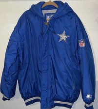 Vintage 90s Dallas Cowboys Starter Jacket Size XLarge NFL Pullover Zip Up Hoodie