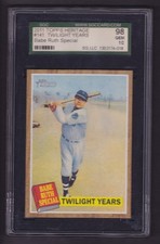 2011 TOPPS HERITAGE #141 BABE RUTH NEW YORK YANKEES TWILIGHT YEARS SGC 10 GEM