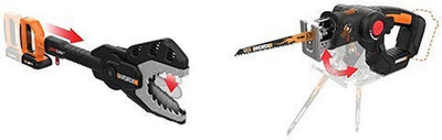 WG320 Jawsaw 20V Cordless Chainsaw & WX550L.9 2-in-1 Reciprocating/Jigsaw