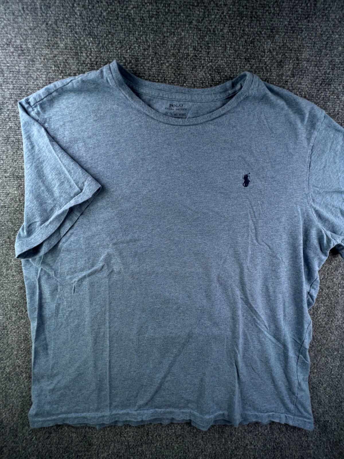 Polo Ralph Lauren uomo manica corta t shirt blu girocollo con logo pony XL adulto