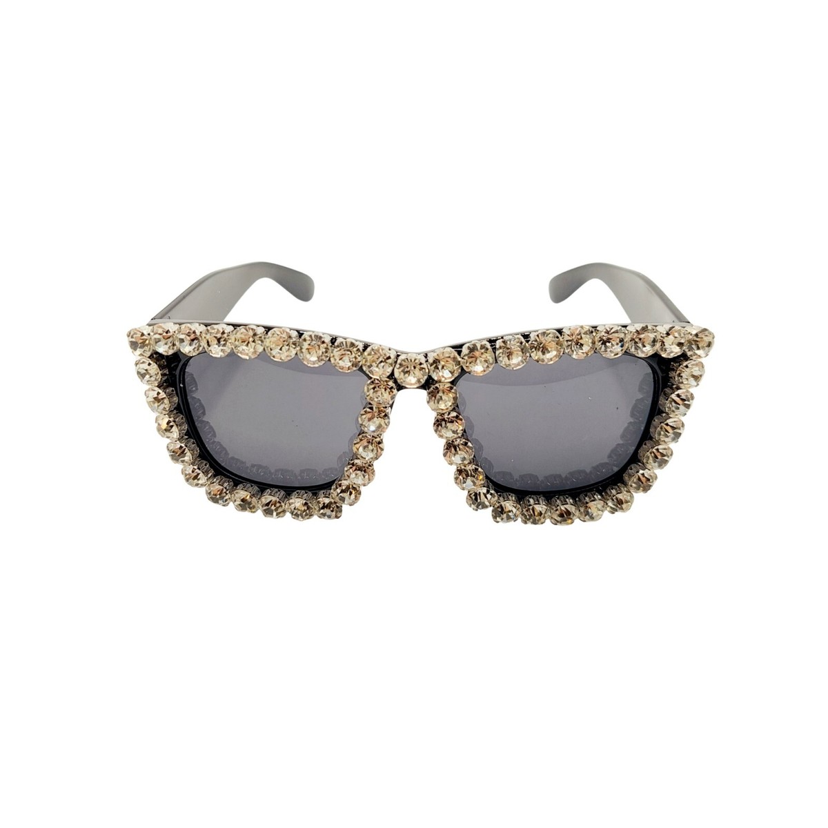 Oversized Rhinestone Square Frame Sunglasses‎ P6756-FRH Rhinestone Square Wholesale Sunglasses - Frontier  main image 3
