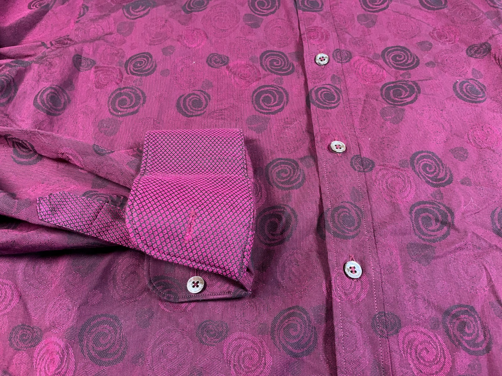 Bugatchi Geometric Pattern Classic Fit Shirt Adul… - image 11