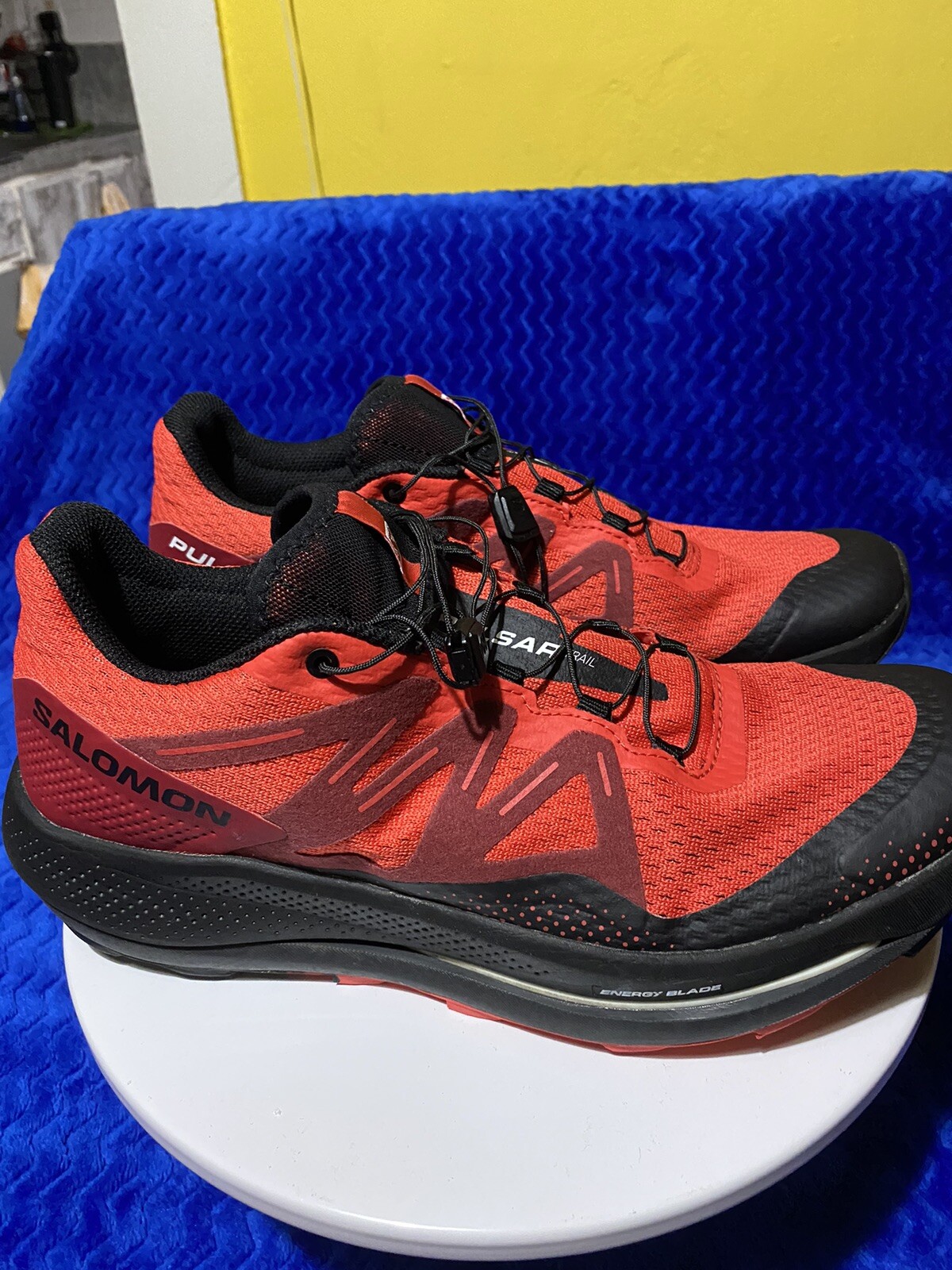 Taglia 10 5 Scarpe Salomon Pulsar Trail Rosso Papavero Nero