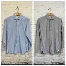 2 Ted Baker Endurance shirts Long Sleeve Button Down Blue Gray 15.5 16 Medium