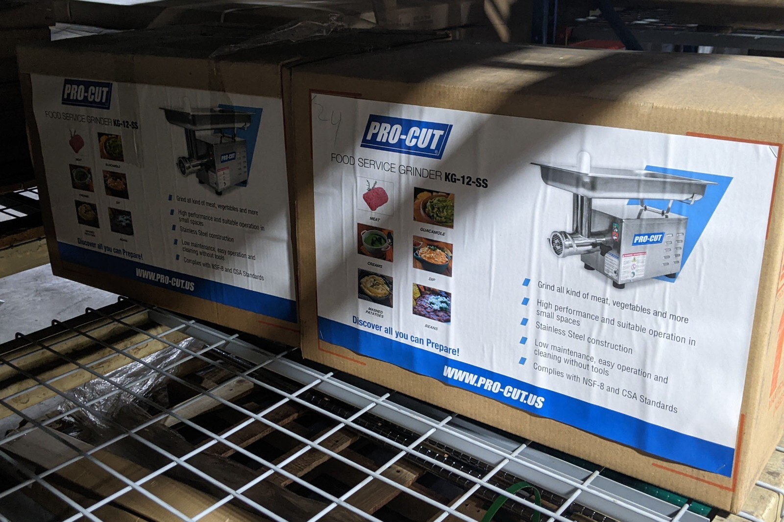 ProCut KG12SS 12 Stainless Steel Electric Meat Grinder 115V, 3/4