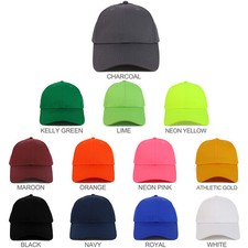 Youth Size Kid's Structured Cotton Twill Adjustable Baseball Cap - FREE SHIPPING