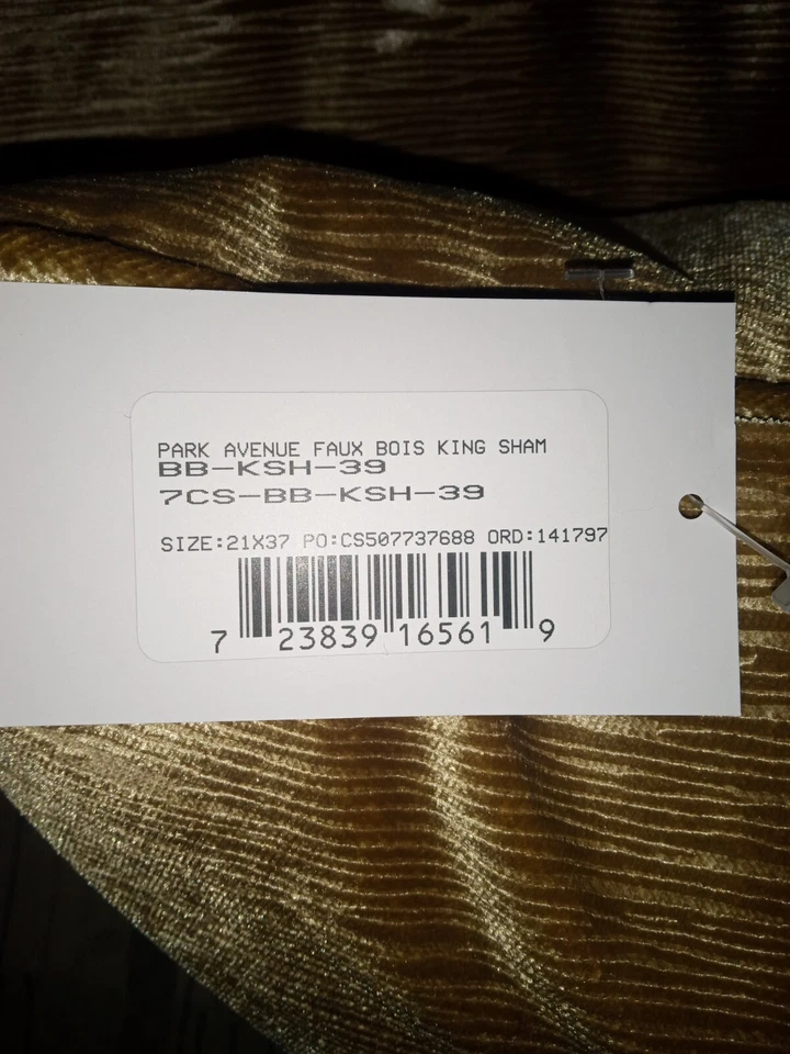 Fundas de almohada Eastern Accents Park Ave imitación bois/rey/oro rosa/juego de # 2. Foto 3 de 4