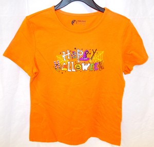 Happy Halloween Orange Short Sleeve T-shirt Womens S M L XL XXL NWT | eBay