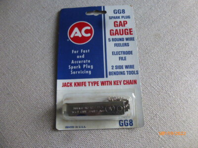 GG8 NOS AC Spark Plug Gap Gauge Jack Knife Type with Key Chain