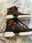 Shoe Dazzle Black & Brown Leopard Lace Me Up High-Top Sneakers Women’s 8.5 — photo 4