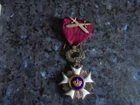 beautiful Belgian medal knight order of the crown old model cross sword.