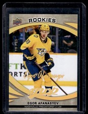 2023-24 Upper Deck MVP Gold Script Egor Afanasyev RC /25 Nashville Predators