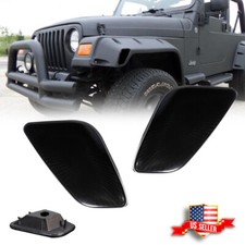 For 1997-2006 Jeep Wrangler Tj Smoked Side Marker Signal Light Lamps Housing Kit