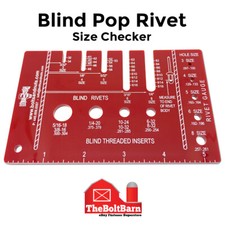 Blind Pop Rivet & Rivet Nut Size Checker Gauge