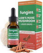 Organic Lion's Mane Mushroom Tincture  Liquid Extract  Cinnamon Flavor Drops