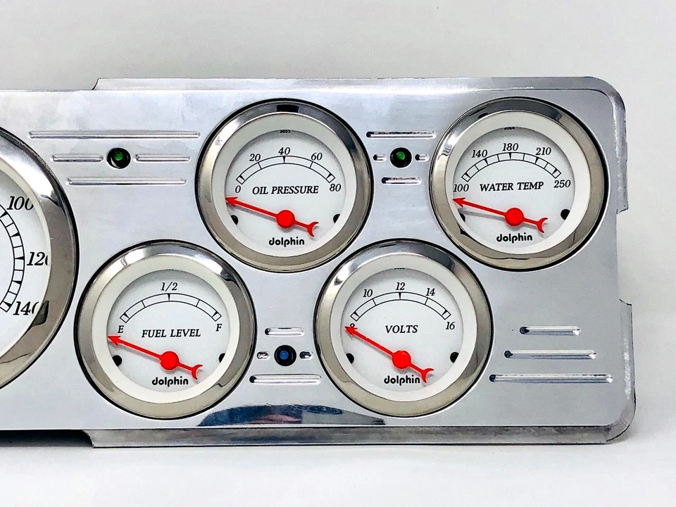 1948 1949 1950 Ford Truck 5 Gauge Dash Panel Insert White - Image 3 of 4