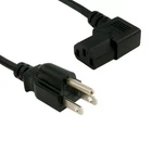 3FT,6FT,10FT,15FT Right-Angle 90° AC Power Cable NEMA5-15P/IEC320 C13 18 AWG 10A