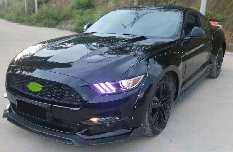 For Ford Mustang 15-17 Rocket Bunny Paint Black Wide Body Fender