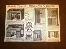Pubblicità del 1918 Mobili per ufficio Antonio Ferretti Milano