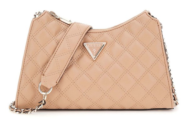 Guess Giully Top Zip Shoulder Bag Schultertasche Tasche Beige Hellbraun Neu-image