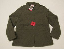 TOMMY HILFIGER Womens Coat Juniper Green Quilted Jacket Size Medium NWT