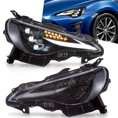 VLAND Headlights LED Projector For 2012-20 Toyota 86 Subaru BRZ/FR-S W/Animation