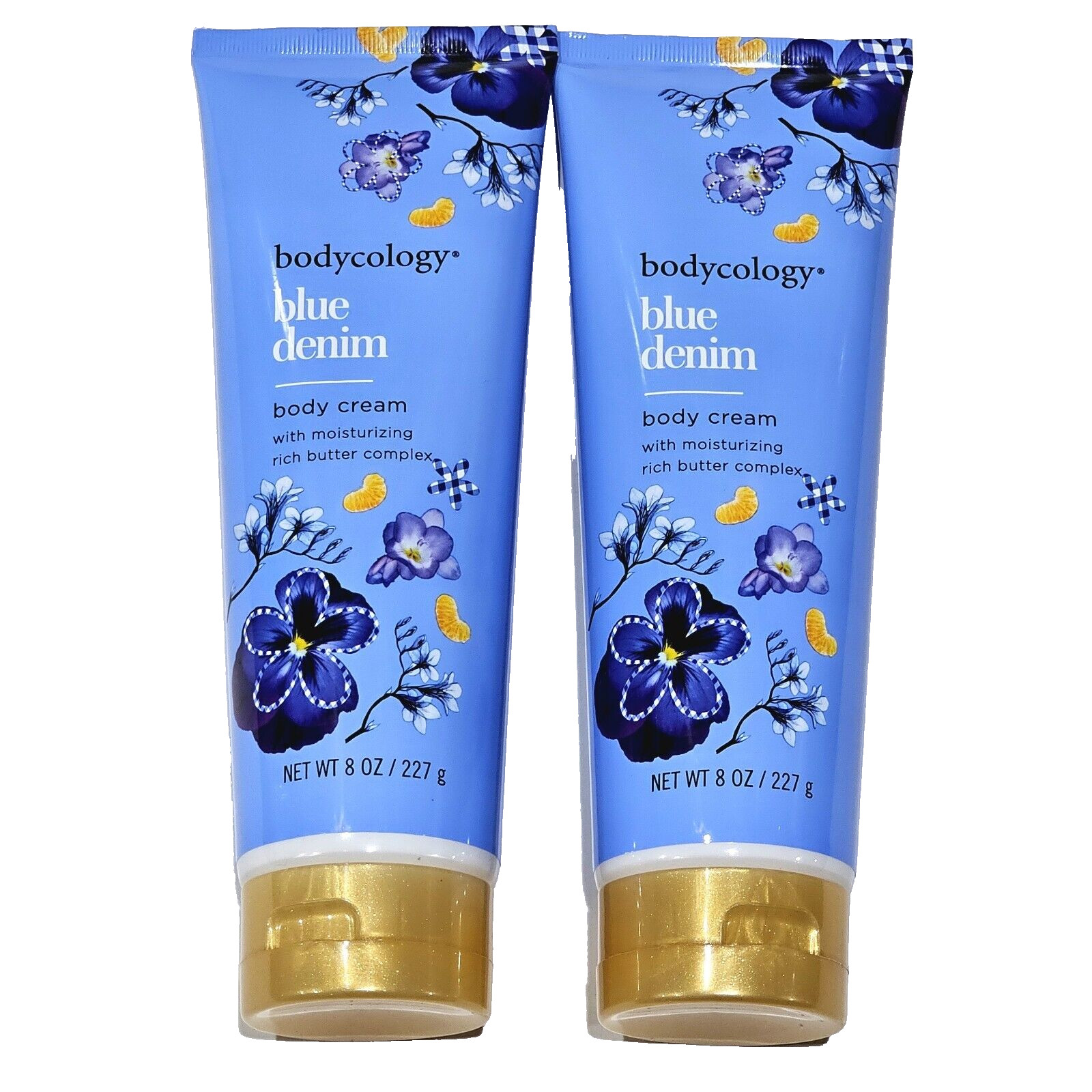 2 Pack Bodycology Blue Denim Body Cream Moisturizing Rich Bu