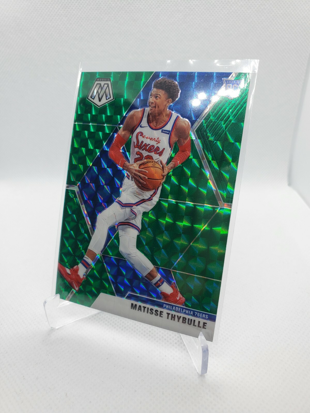 Matisse Thybulle - 76ers - 2019-20 Panini Mosaic - Green Prizm Rookie - #245