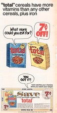 General Mills Total And Corn Total Breakfast Cereal Cupón De Colección Revista Anuncio Impreso