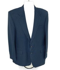 Haggar Magic Stretch Men’s Suit Jacket Blue Pinstripe VTG Made In USA New