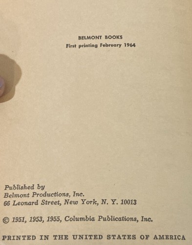 THINGS BELMONT BOOKS First Print 1964 Terror&shock by Six Sci-fi Greats RARE PB - Picture 4 of 9