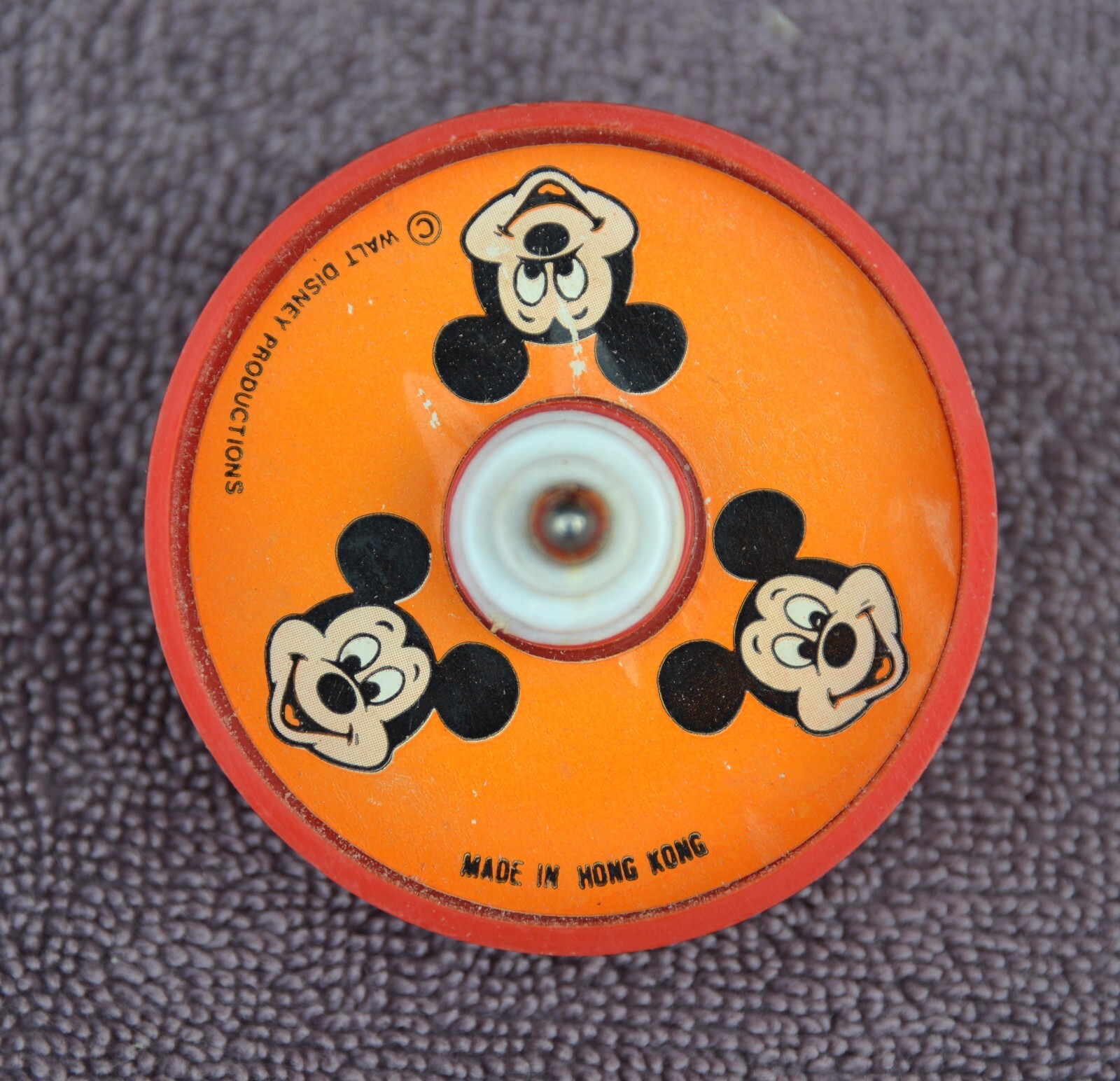 Vintage Whee Lo Spinning Wheel Toy w Disney Mickey Mouse