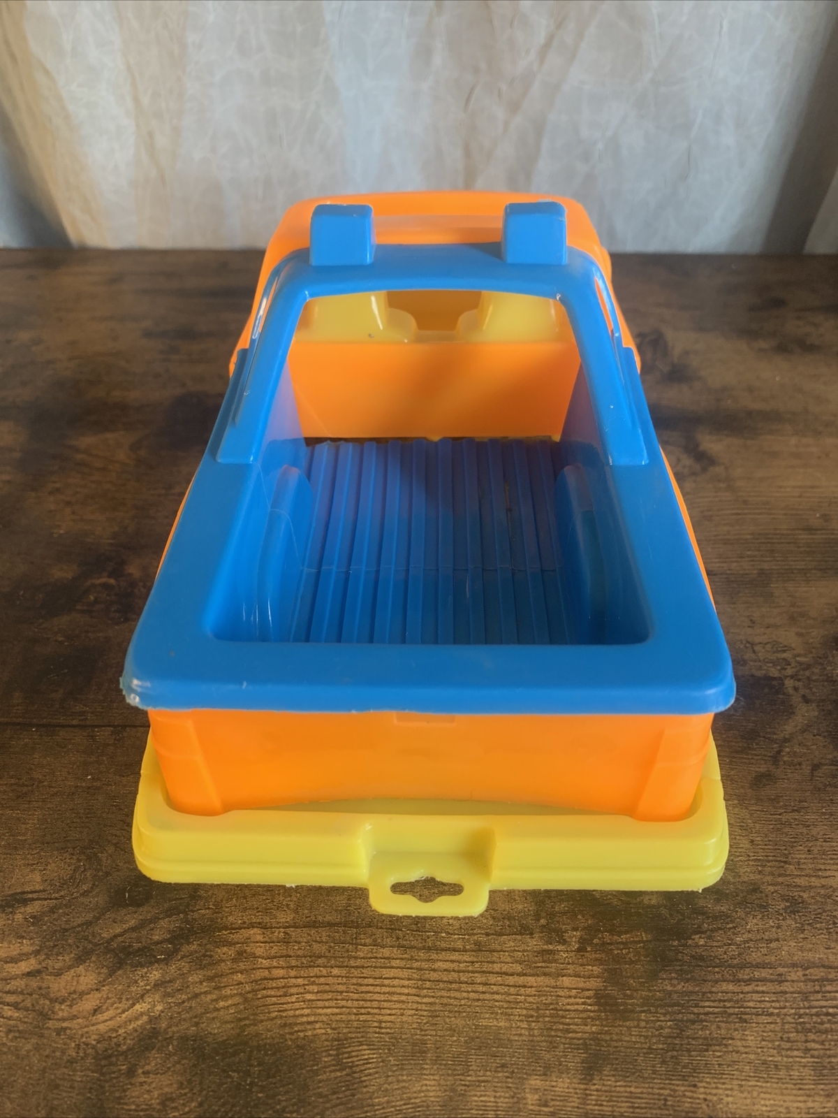 AMERICAN PLASTIC Toys vintage Turbo Charged pickup truck 12” Orange And Blue