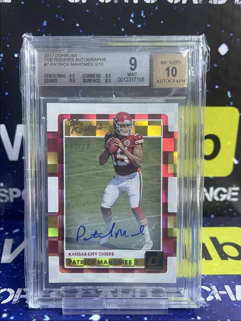 Patrick Mahomes Panini Donruss the Elite Series Autograph #7 Rookies
