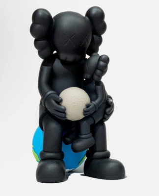 100% authentic  new Kaws Holiday Thailand Figure Black in hand USA